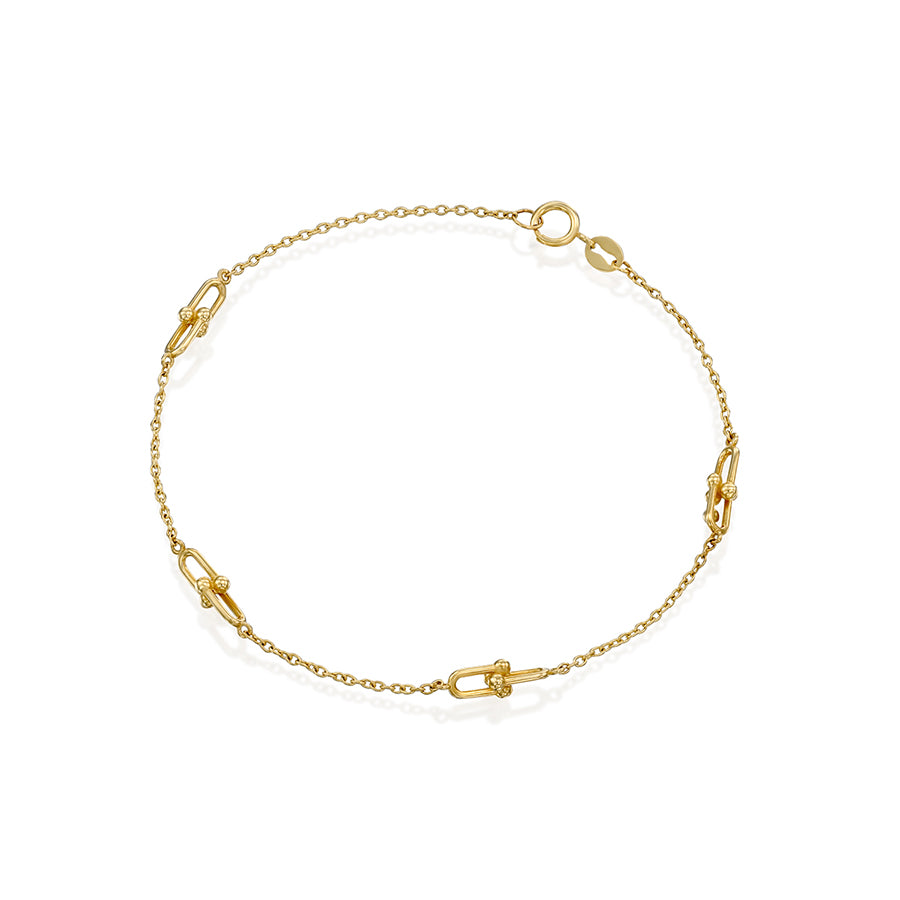 צמיד חוליות,זהב 14K,דגם POZB277-276307