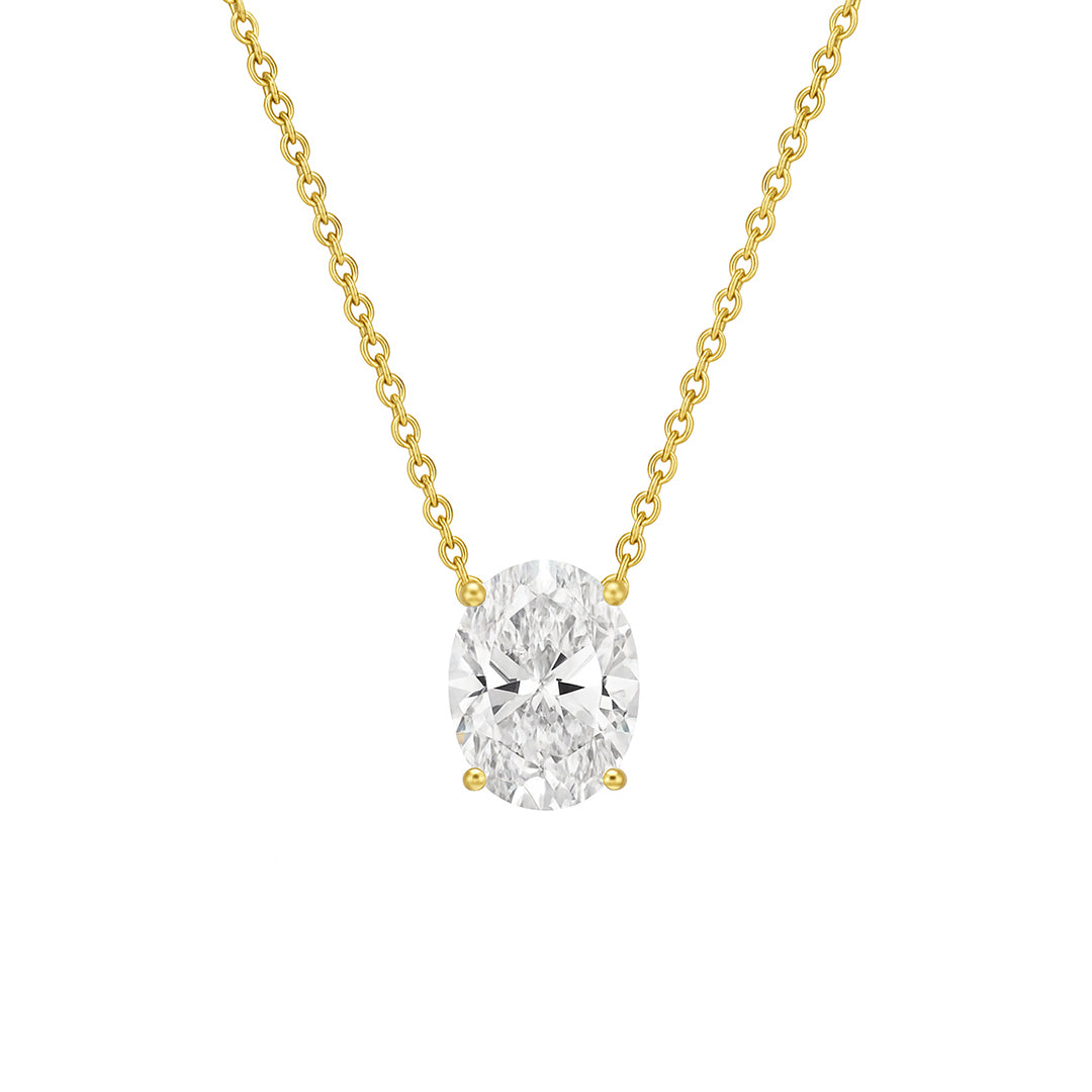 שרשרת יהלומי מעבדה, זהב 14K, משובצת 1.25 קראט יהלומים, דגם POZPDL200OV-CD4105