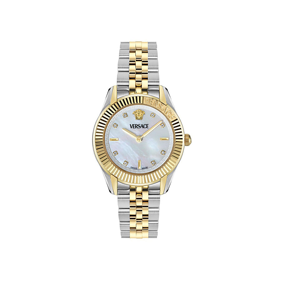 שעון Versace מקולקציית GRECA TIME WITH DIAMONDS, שעון לאישה ,דגם VE9CA0625