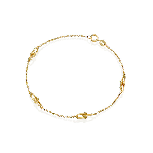 צמיד חוליות,זהב 14K,דגם POZB277-276307