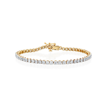 צמיד טניס, זהב 14K, משובץ יהלומי מעבדה במשקל 6.00CT, דגם POZBDLBF01610