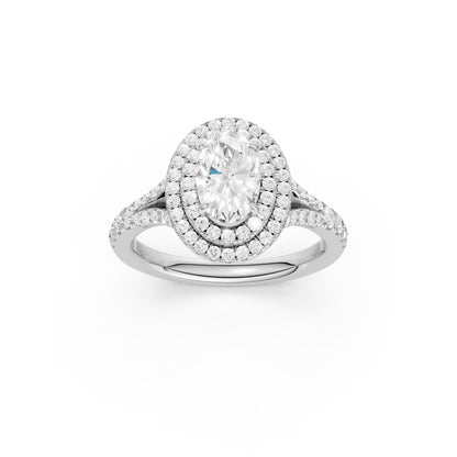 טבעת יהלומי מעבדה, זהב 14K, משובצת 2.00 קראט יהלומים, דגם POZRDLRB02787