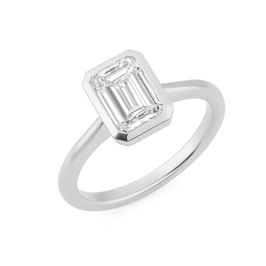 טבעת יהלומי מעבדה, זהב 14K, משובצת 1.50 קראט יהלומים, דגם POZRDL2918