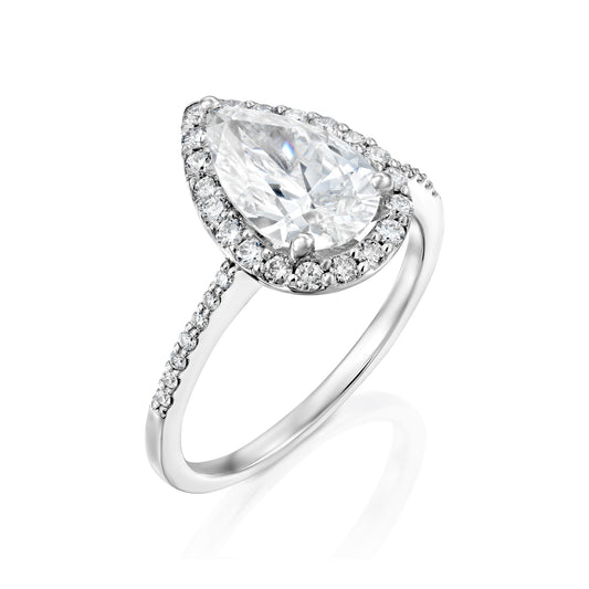 טבעת יהלומי מעבדה, זהב 14K, משובצת 2.46 קראט יהלומים, דגם POZRDL3216