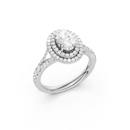 טבעת יהלומי מעבדה, זהב 14K, משובצת 2.00 קראט יהלומים, דגם POZRDLRB02787