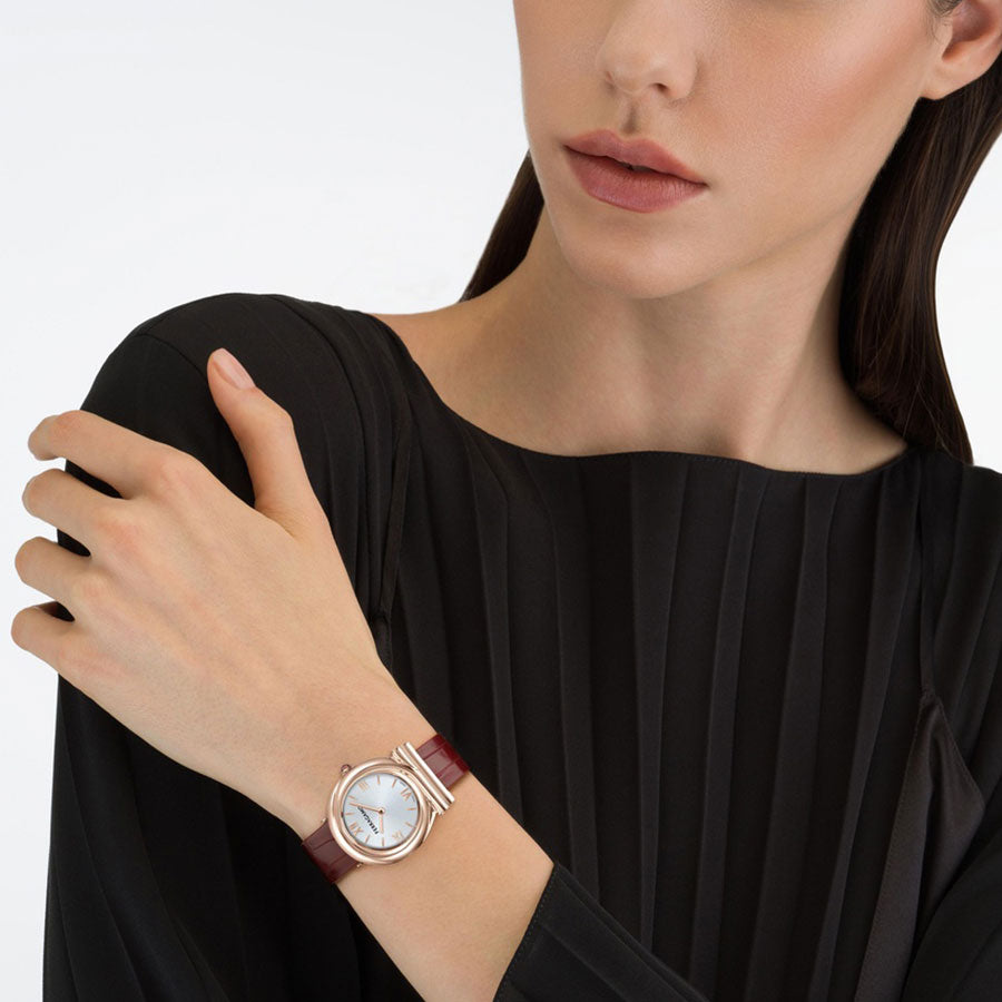 שעון Ferragamo עם יהלומים מקולקציית Gancini Twisted, שעון לאישה ,דגם SFJK00226