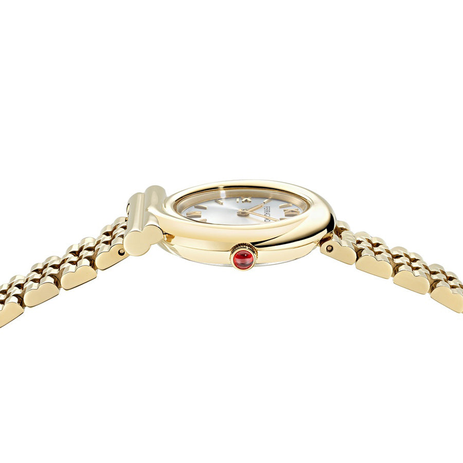 שעון Ferragamo עם יהלומים מקולקציית Gancini Twisted, שעון לאישה ,דגם SFJK00626
