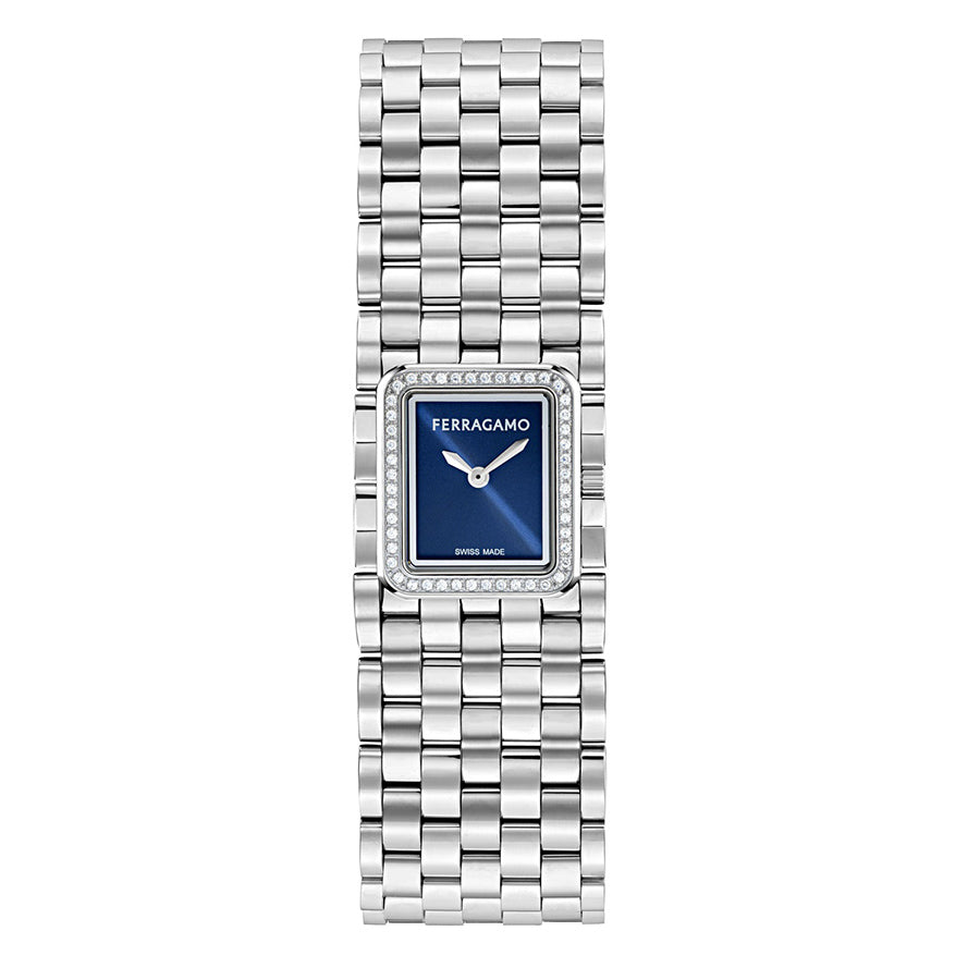שעון Ferragamo מקולקציית Manchette עם אמרלד ויהלומים, שעון לאישה ,דגם SFJM00526