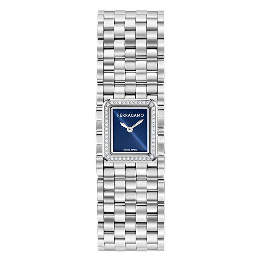 שעון Ferragamo מקולקציית Manchette עם אמרלד ויהלומים, שעון לאישה ,דגם SFJM00526