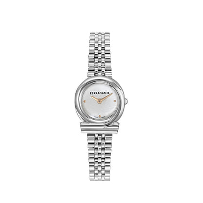 שעון Ferragamo עם יהלומים מקולקציית Gancini Twisted, שעון לאישה ,דגם SFNN00126