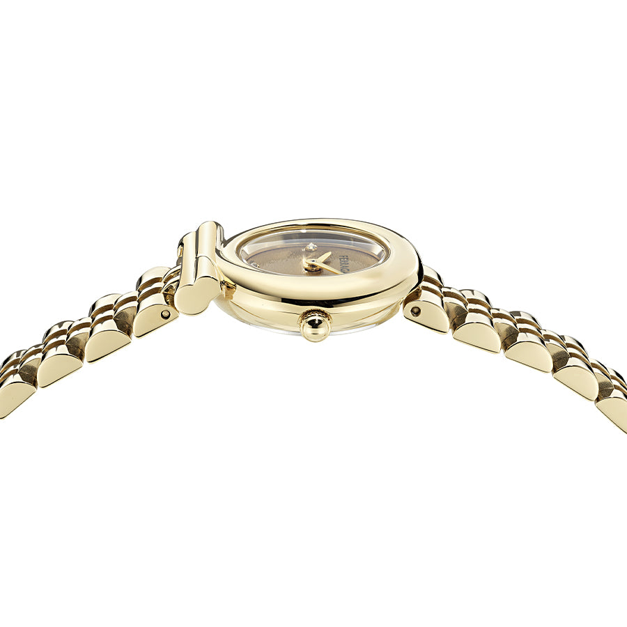 שעון Ferragamo עם יהלומים מקולקציית Gancini Twisted, שעון לאישה ,דגם SFNN00426