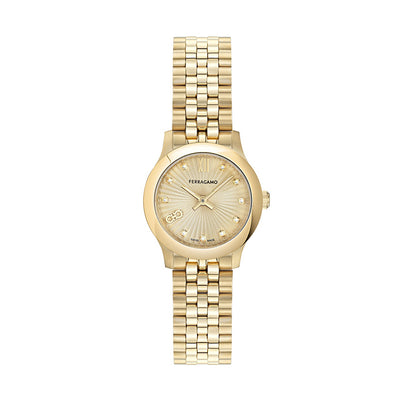 שעון Ferragamo עם יהלומים מקולקציית DUO, שעון לאישה ,SFSA00926