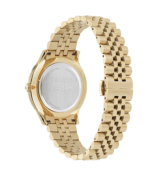 שעון Ferragamo עם יהלומים מקולקציית Duo, שעון לגבר ,דגם SFTV00425