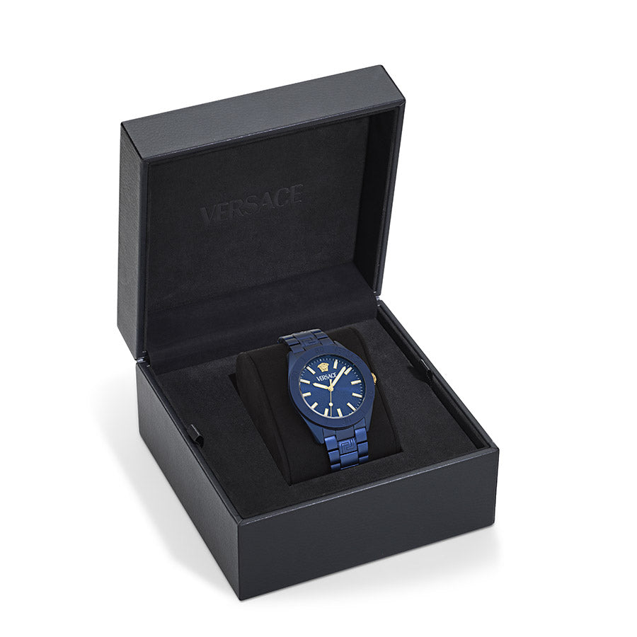 שעון Versace מקולקציית V-Dome Aluminum Bracelet Watch, שעון יוניסקס ,דגם VE0M00325