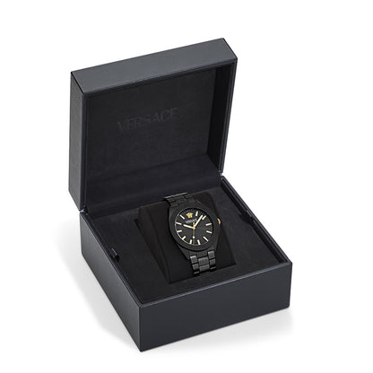 שעון Versace מקולקציית V-Dome Aluminum Bracelet Watch, שעון יוניסקס ,דגם VE0M00425