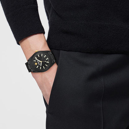 שעון Versace מקולקציית V-Dome Aluminum Bracelet Watch, שעון יוניסקס ,דגם VE0M00425