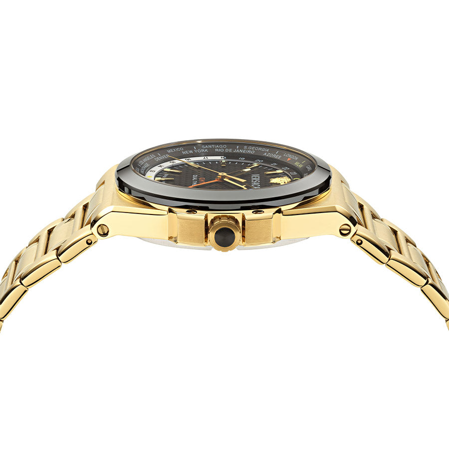 שעון Versace מקולקציית Versace Greca Reaction GMT , שעון לגבר ,דגם VE8Y00426