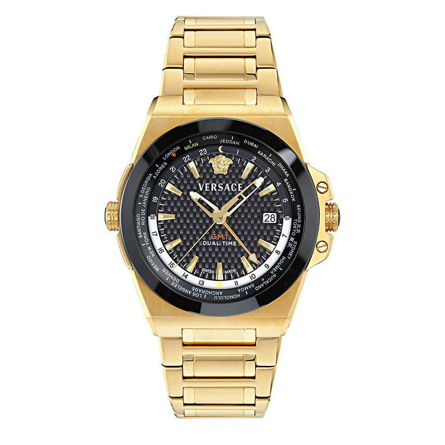 שעון Versace מקולקציית Versace Greca Reaction GMT , שעון לגבר ,דגם VE8Y00426