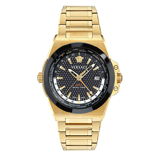 שעון Versace מקולקציית Versace Greca Reaction GMT , שעון לגבר ,דגם VE8Y00426