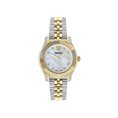 שעון Versace מקולקציית GRECA TIME WITH DIAMONDS, שעון לאישה ,דגם VE9CA0625