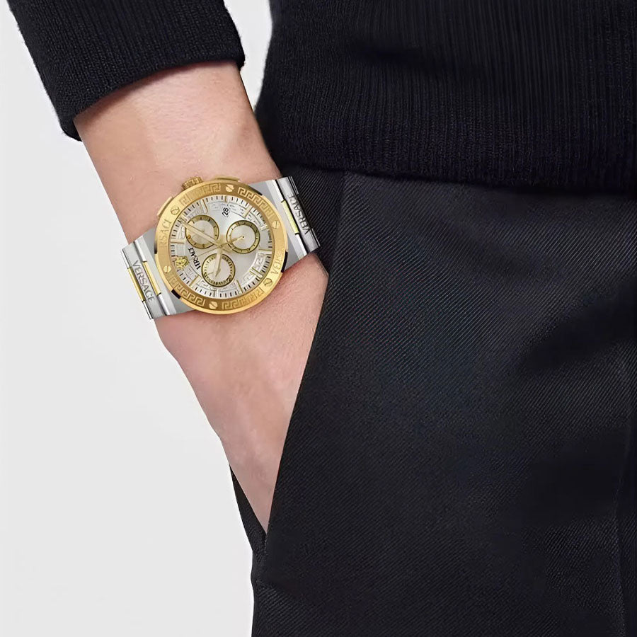 שעון Versace מקולקציית GRECA LOGO CHRONO RESTYLE , שעון לגבר ,דגם VEKMA0525